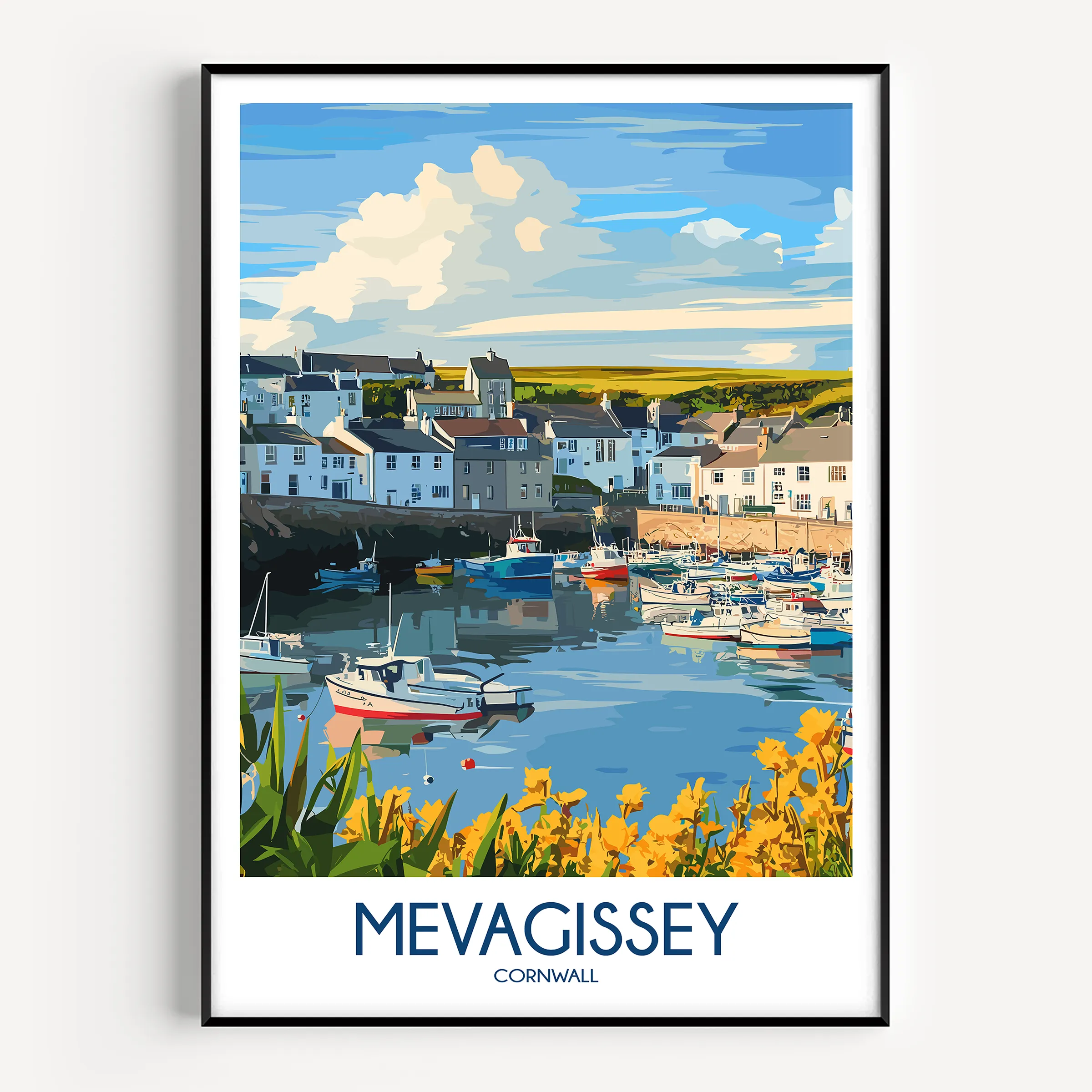 Mevagissey Scenic Landscape Art