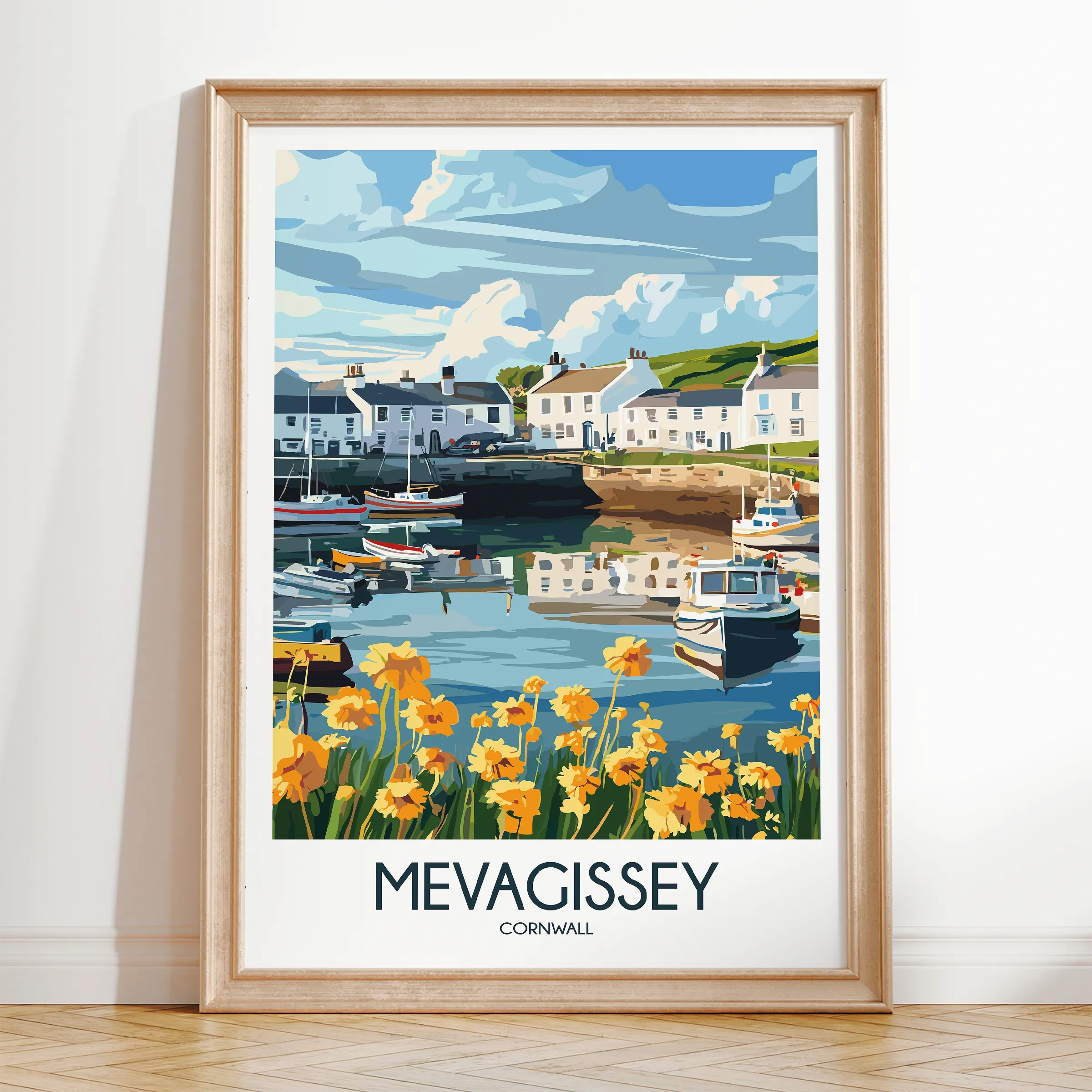 Mevagissey Souvenir Poster Print