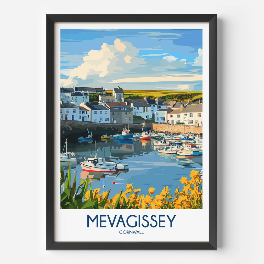 Mevagissey Souvenir Poster Print
