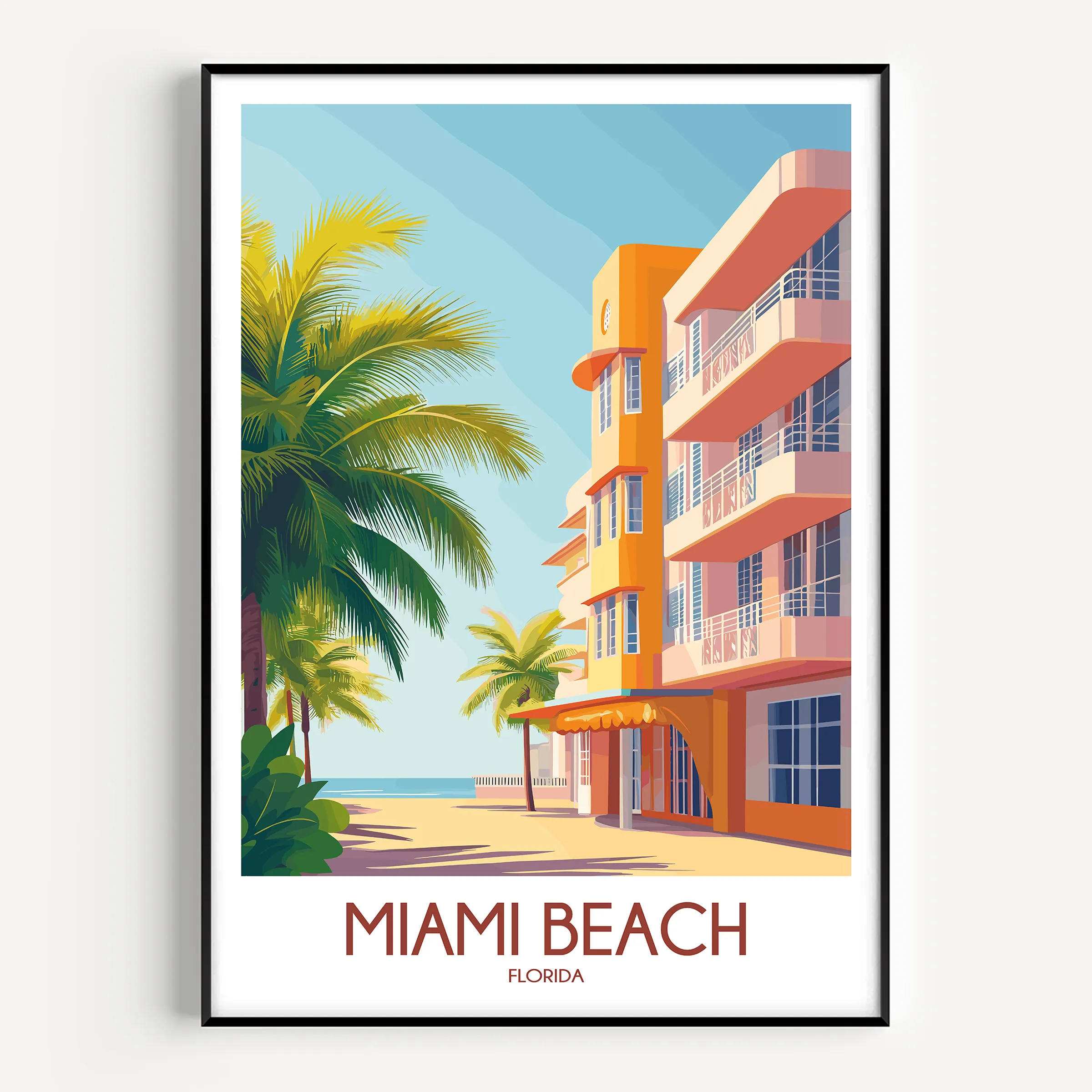 Miami Beach Gallery Quality Print
