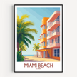 Miami Beach Gallery Quality Print