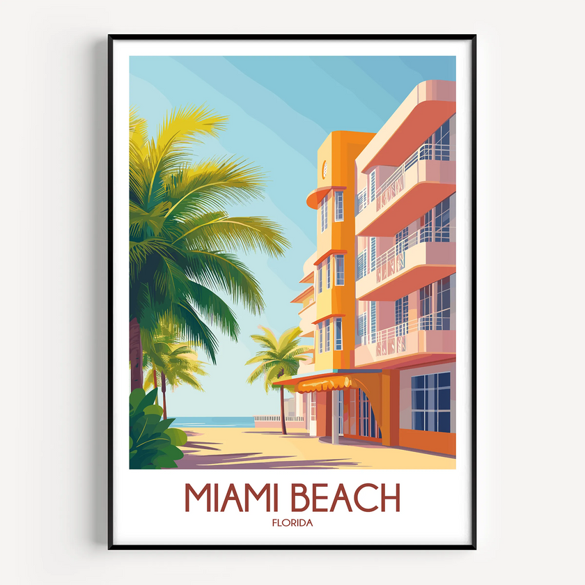 Miami Beach Gallery Quality Print