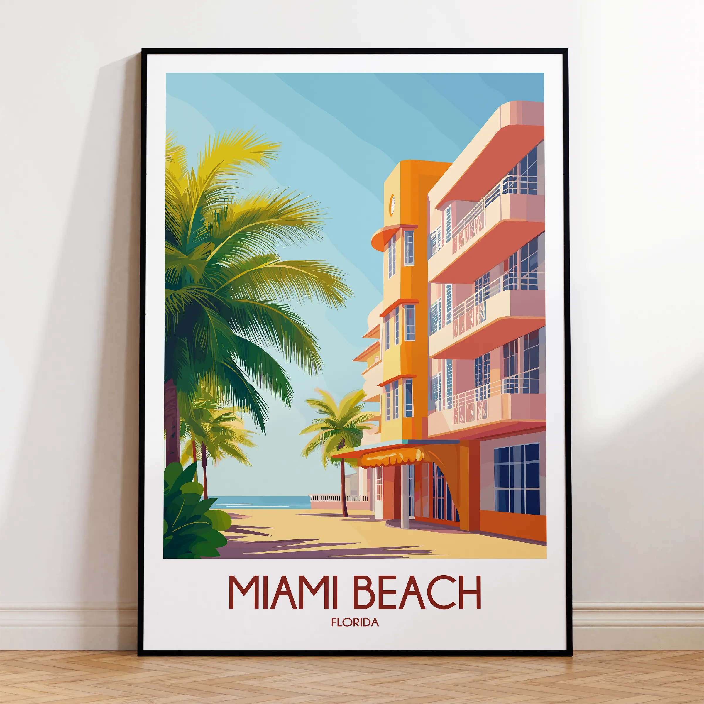 Miami Beach Minimalist Wall Art