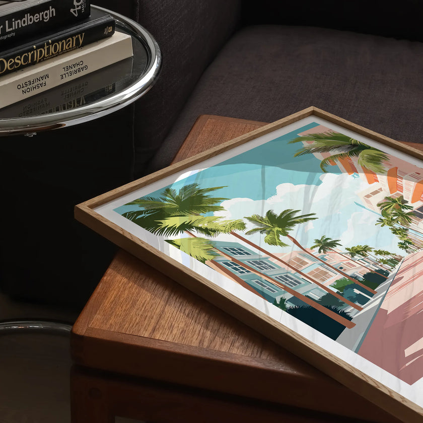 Miami Beach Modern Travel Poster