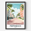 Miami Beach Modern Travel Poster