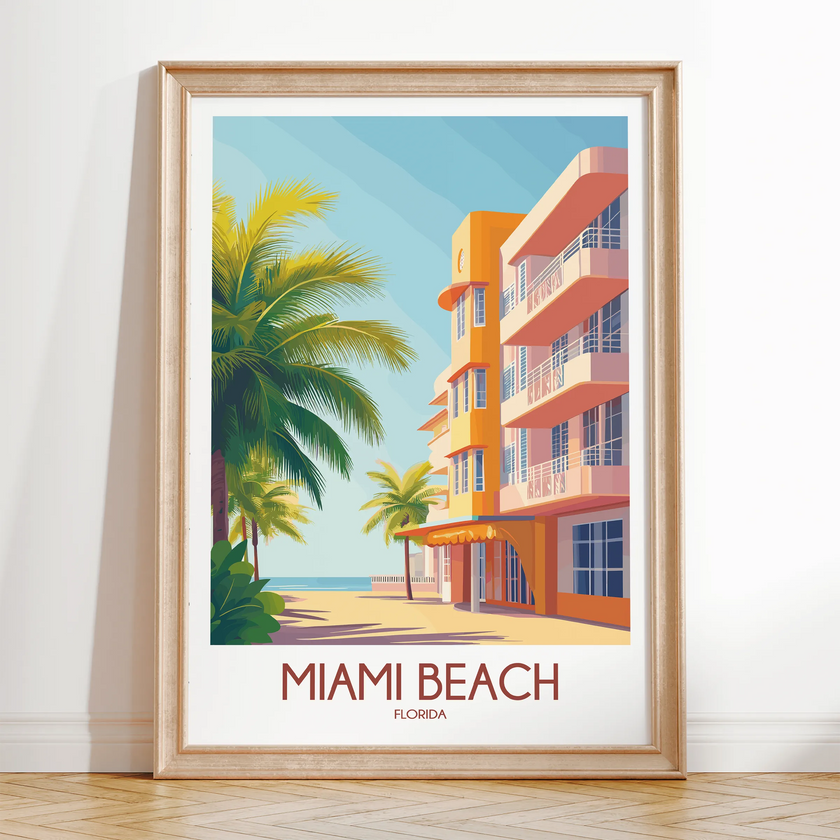 Miami Beach Scenic Landscape Art