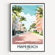 Miami Beach Scenic Landscape Art