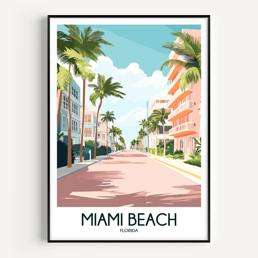 Miami Beach Scenic Landscape Art