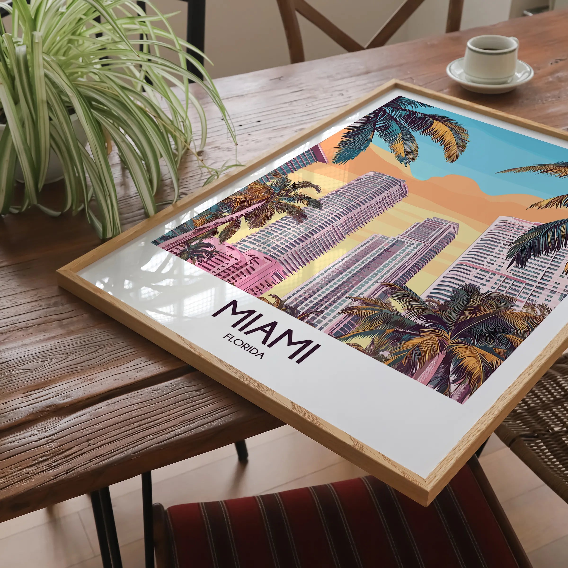 Miami Modern Travel Poster