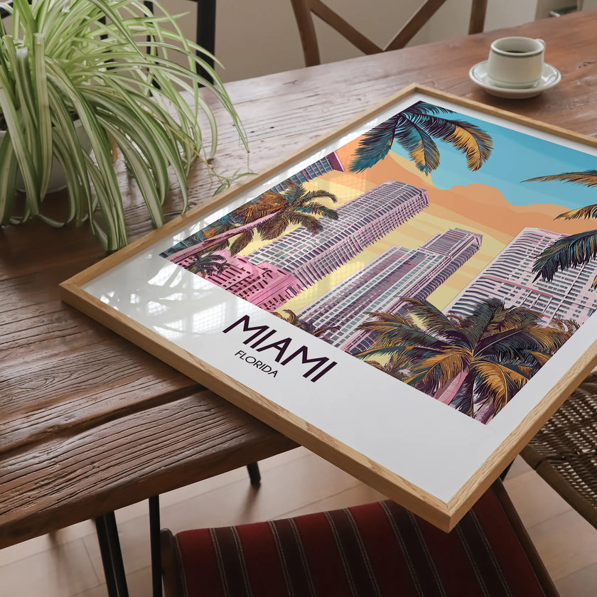 Miami Modern Travel Poster