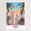 Miami Retro Travel Illustration