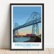 Middlesbrough Modern Travel Poster