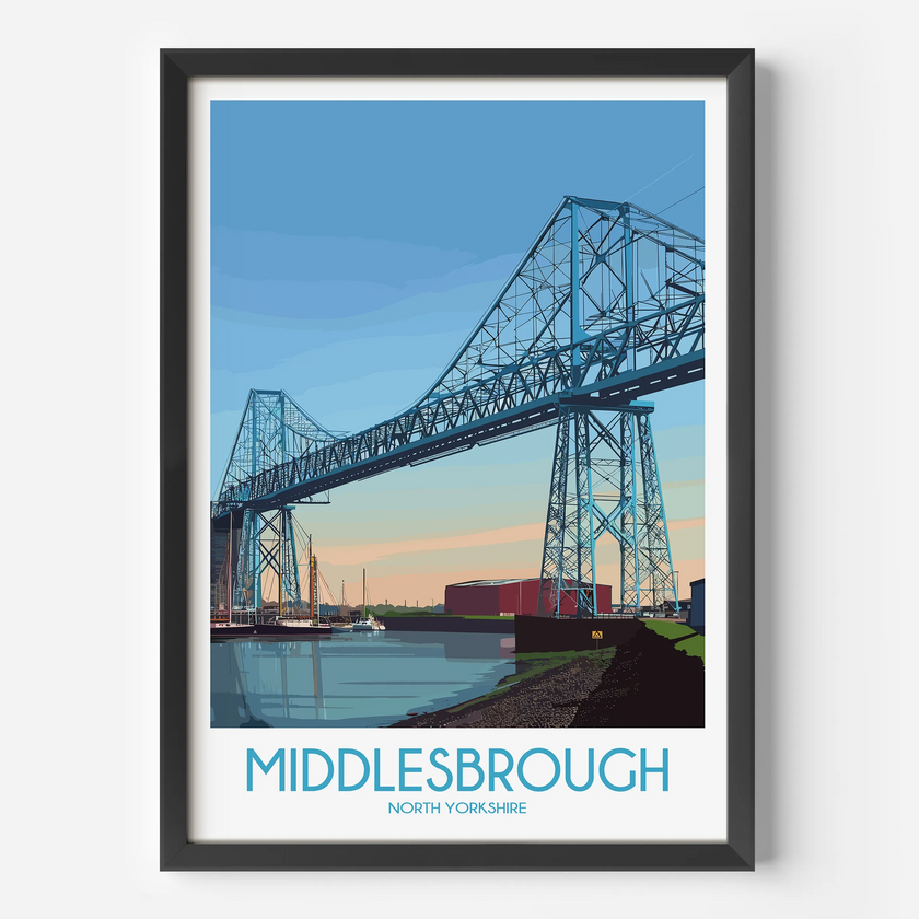 Middlesbrough Retro Travel Illustration