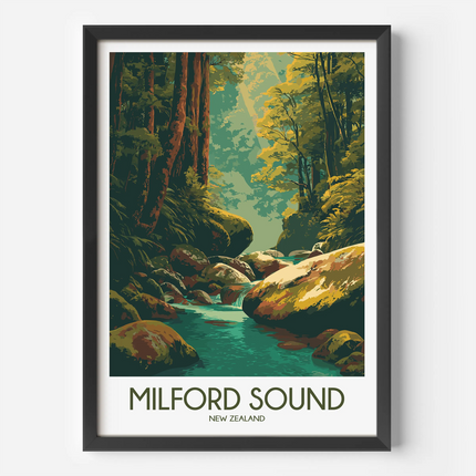 Milford Sound Minimalist Wall Art
