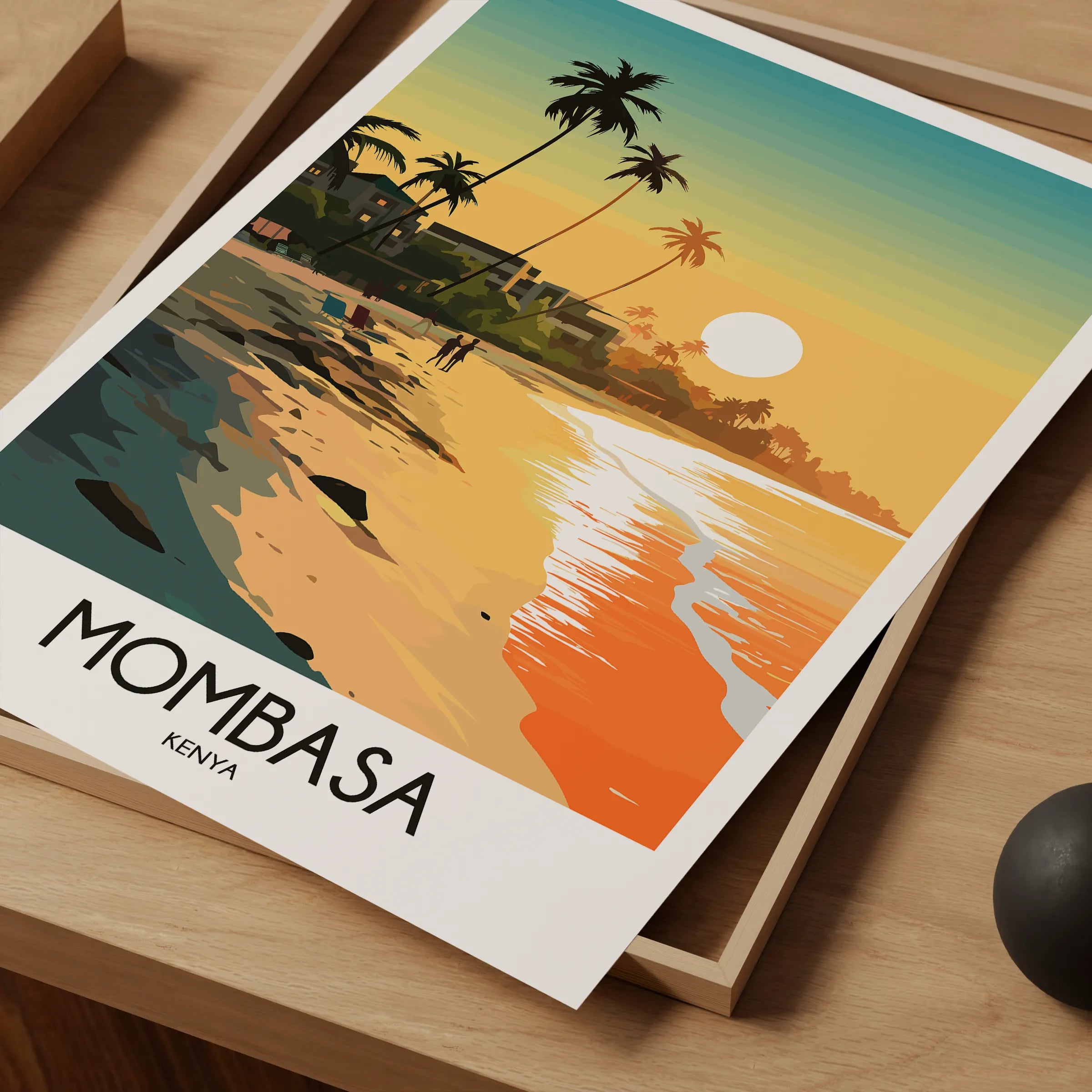 Mombasa Modern Travel Poster