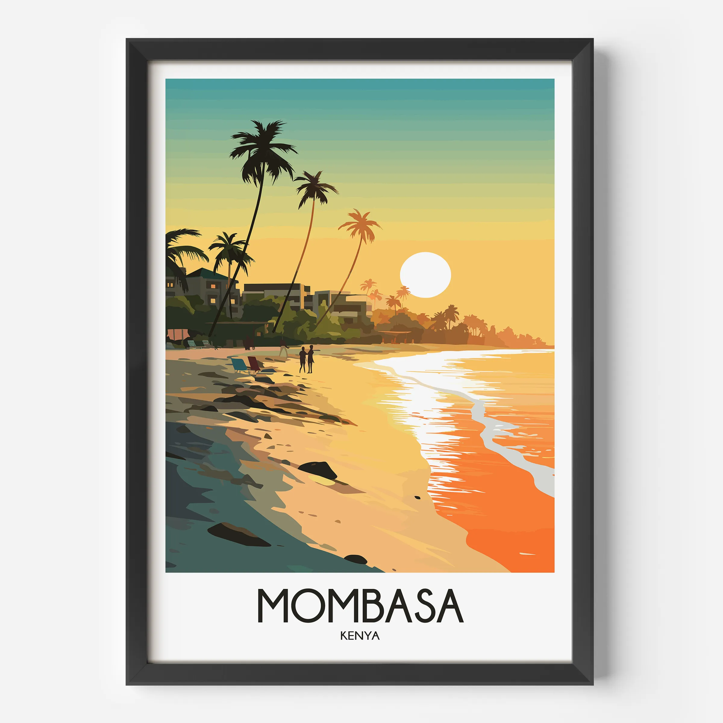 Mombasa Vintage Style Print