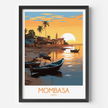 Mombasa Vintage Style Print