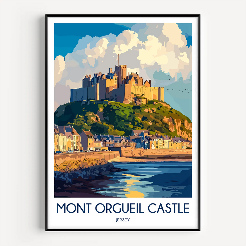 Mont Orgueil Castle Destination Art Gift