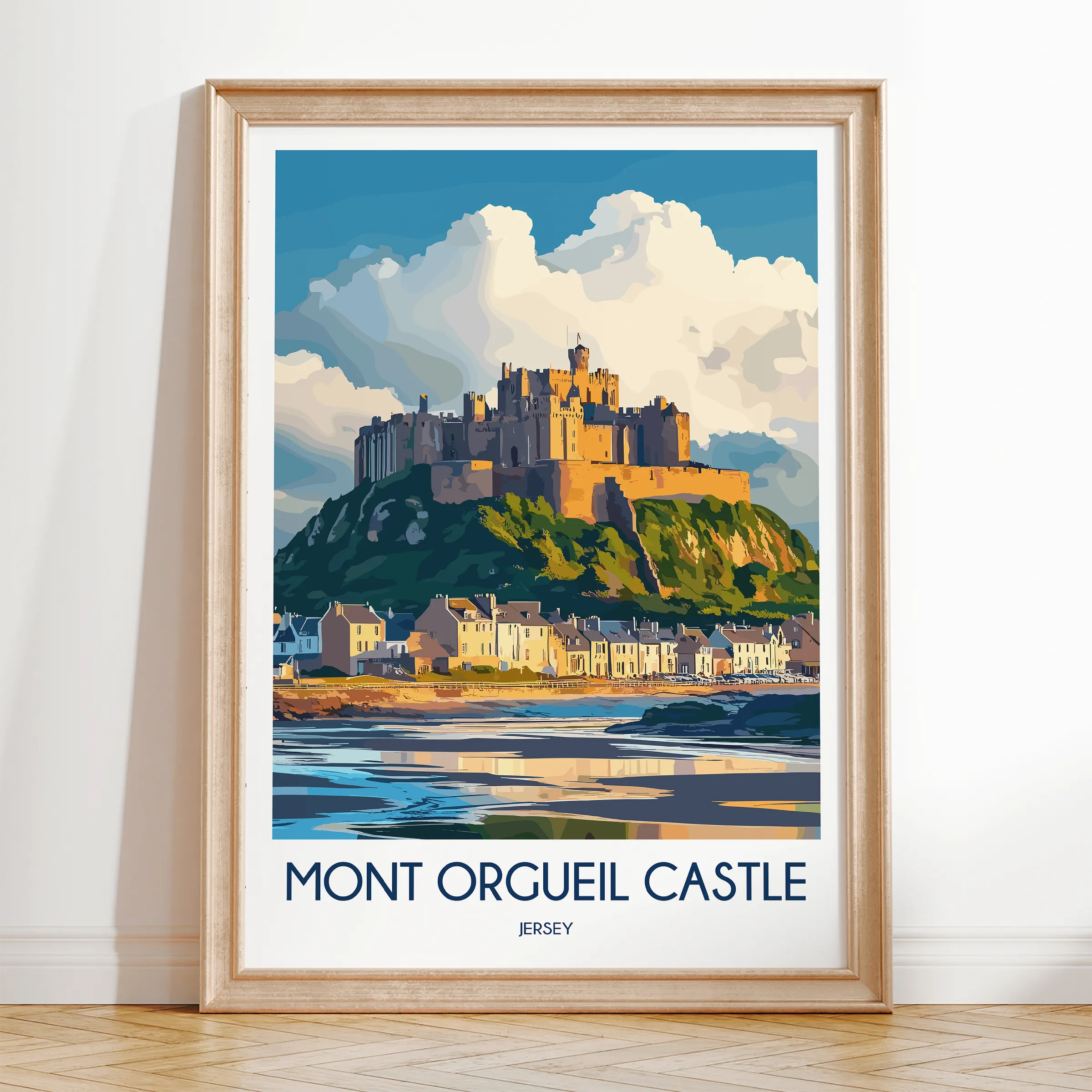 Mont Orgueil Castle Souvenir Poster Print