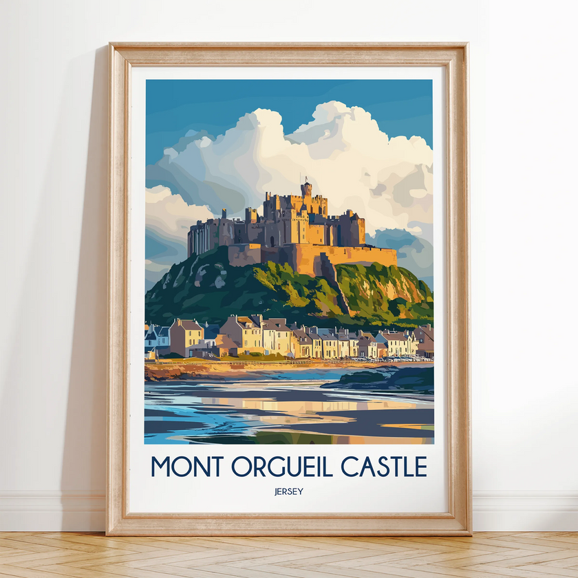 Mont Orgueil Castle Souvenir Poster Print