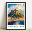 Mont Orgueil Castle Souvenir Poster Print