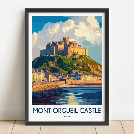Mont Orgueil Castle Souvenir Poster Print