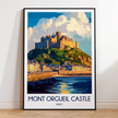 Mont Orgueil Castle Vintage Style Print