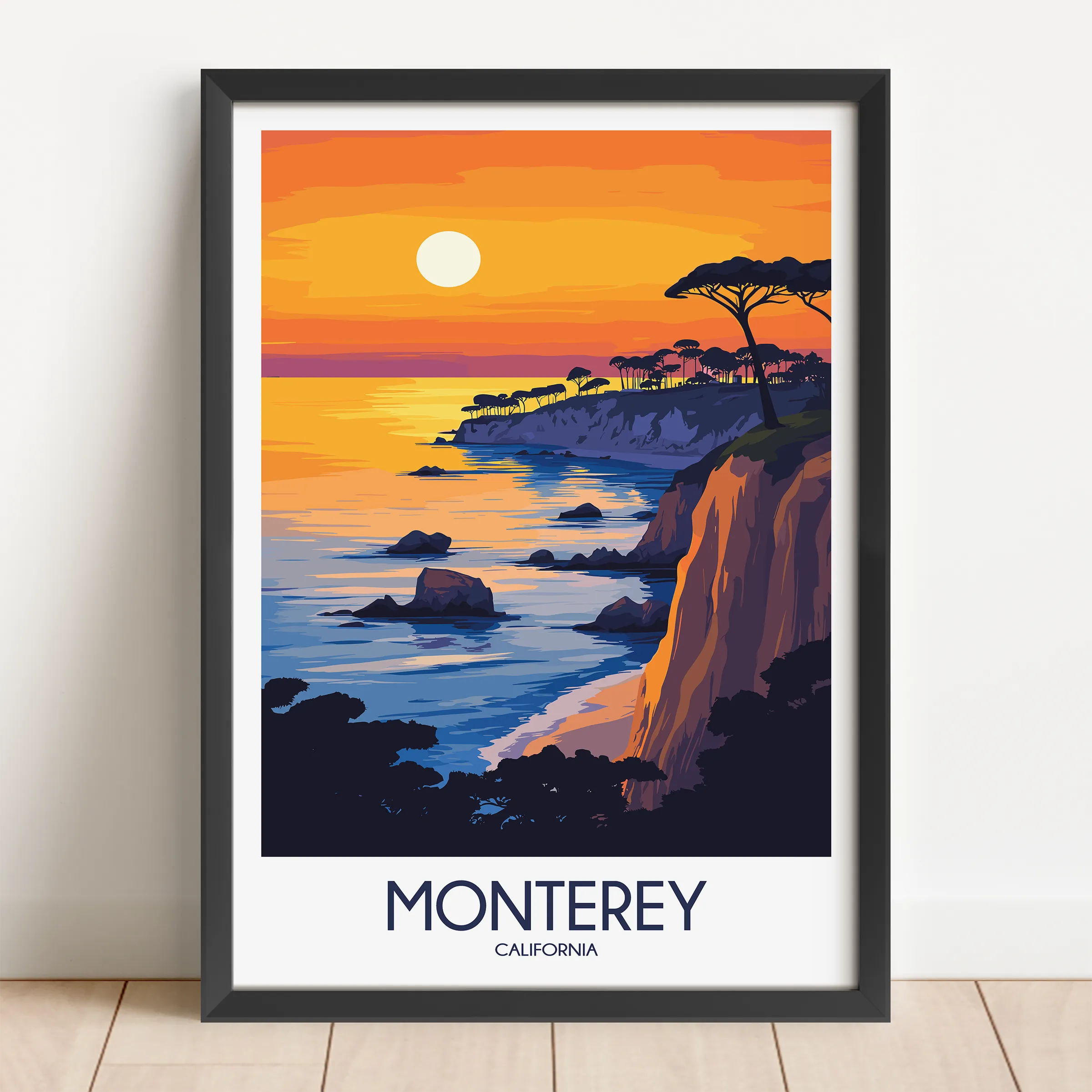 Monterey Retro Travel Illustration