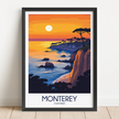 Monterey Retro Travel Illustration