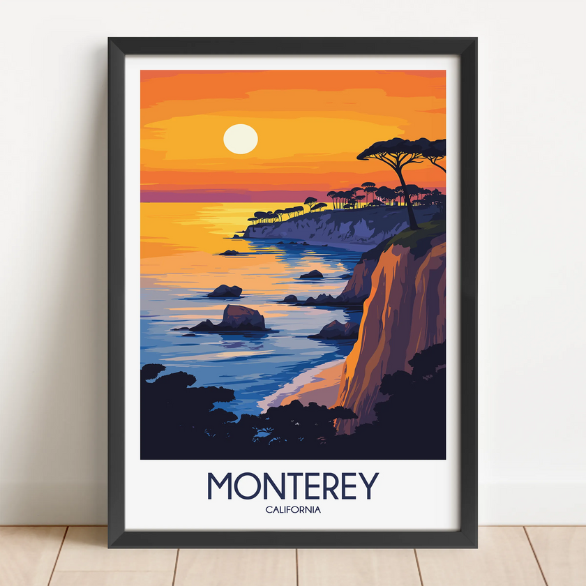 Monterey Retro Travel Illustration