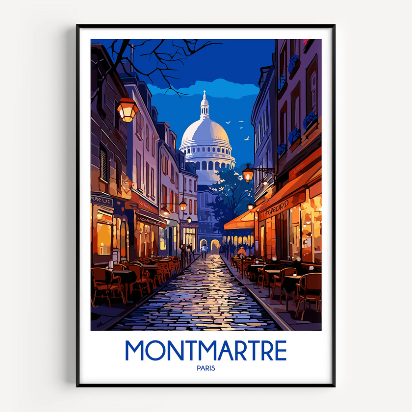 Montmartre Modern Travel Poster