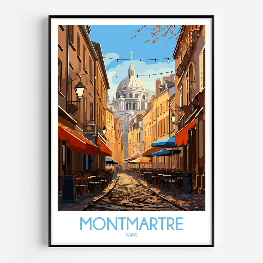 Montmartre Modern Travel Poster