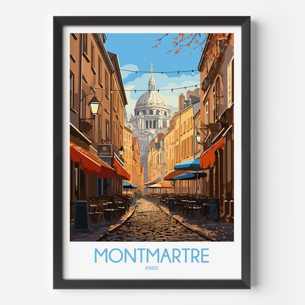 Montmartre Retro Travel Illustration