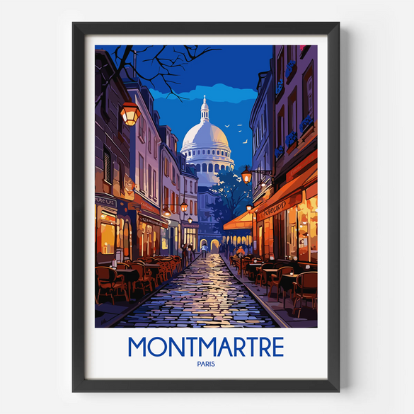 Montmartre Vintage Style Print