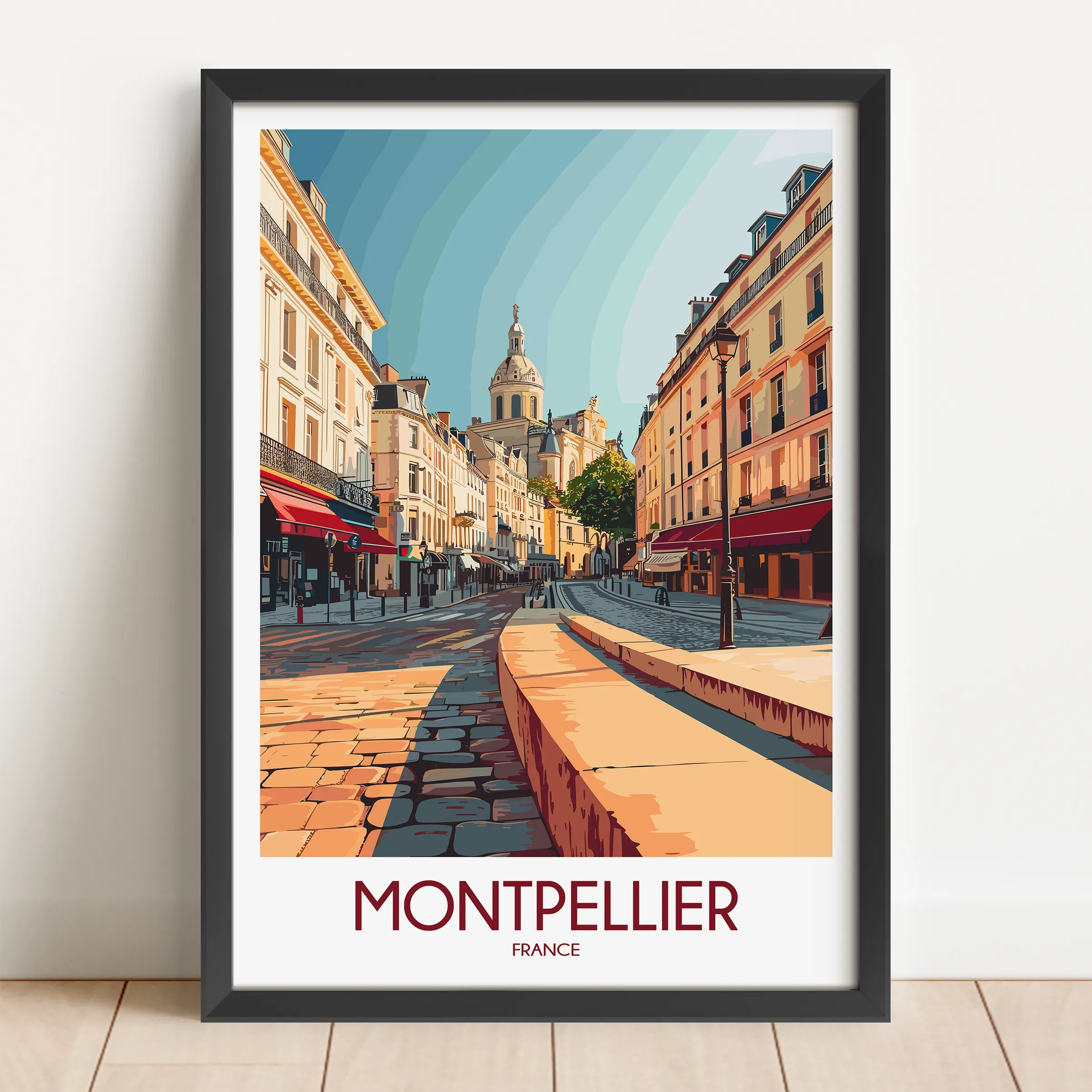 Montpellier Modern Travel Poster