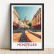 Montpellier Modern Travel Poster