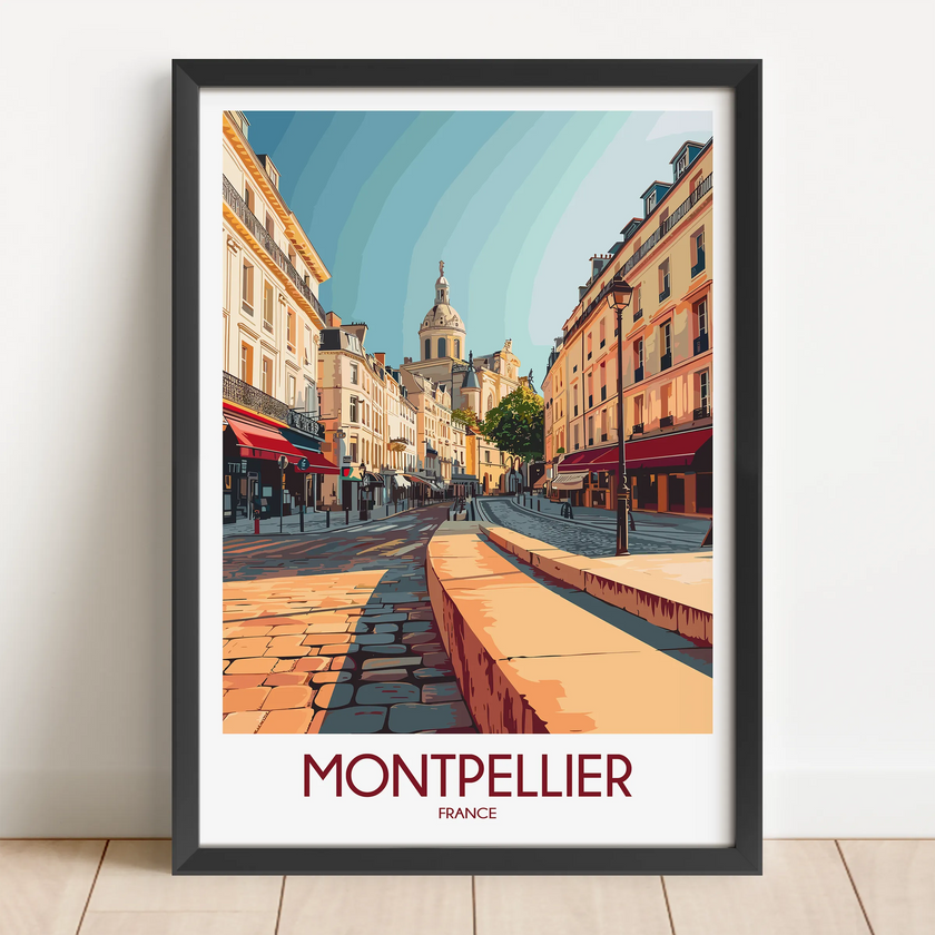 Montpellier Modern Travel Poster