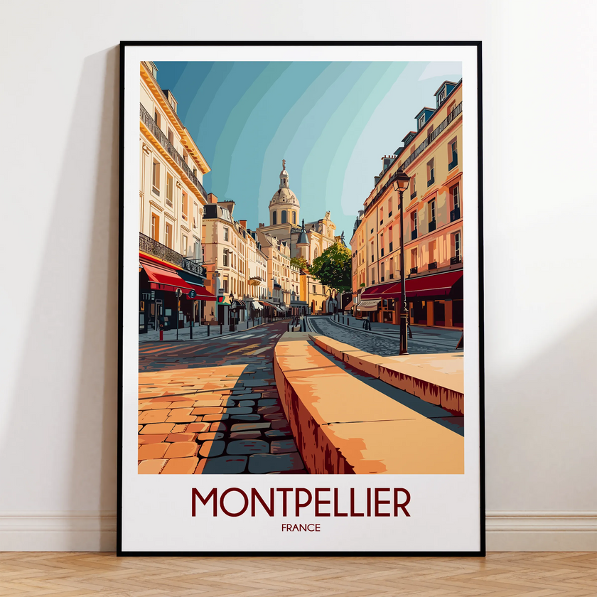 Montpellier Vintage Style Print