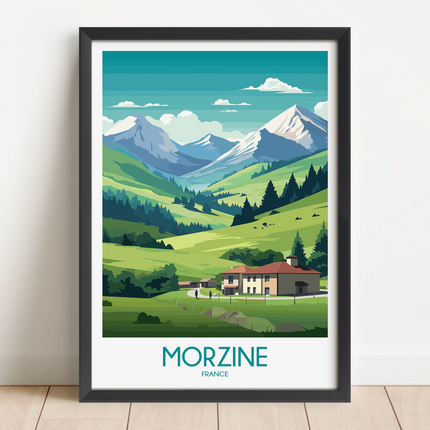 Morzine Retro Travel Illustration