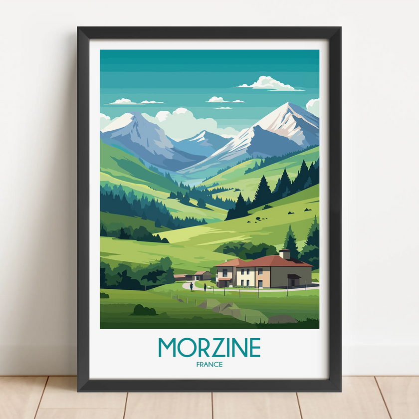 Morzine Retro Travel Illustration