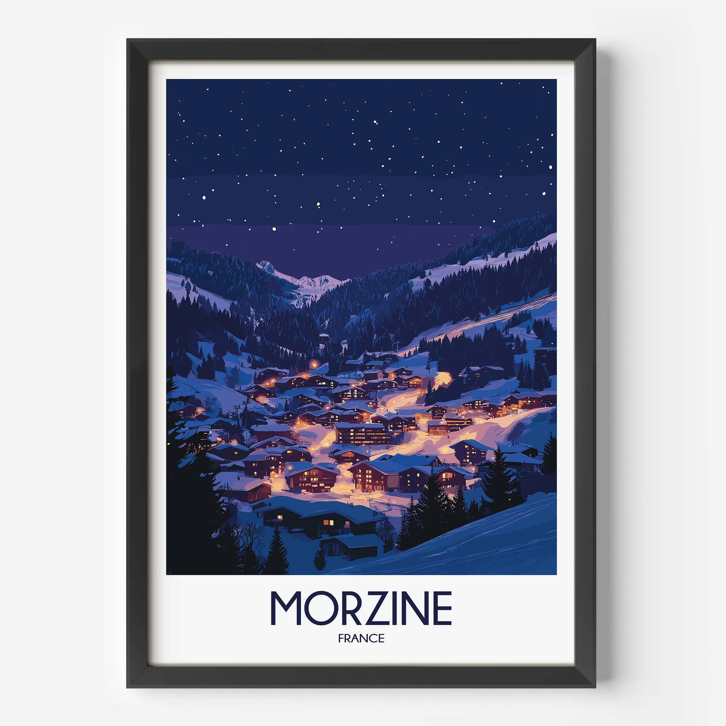 Morzine Retro Travel Illustration