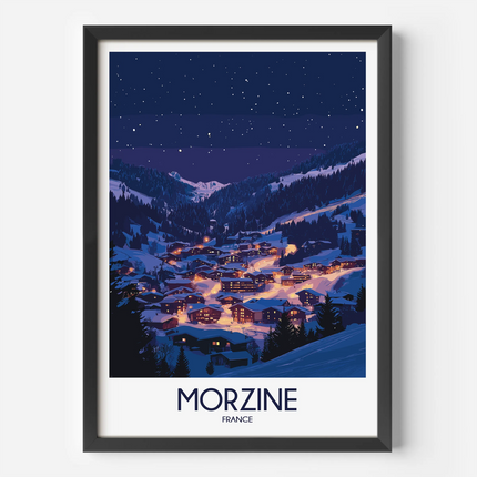 Morzine Retro Travel Illustration