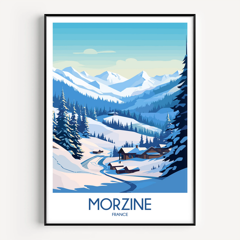 Morzine Retro Travel Illustration