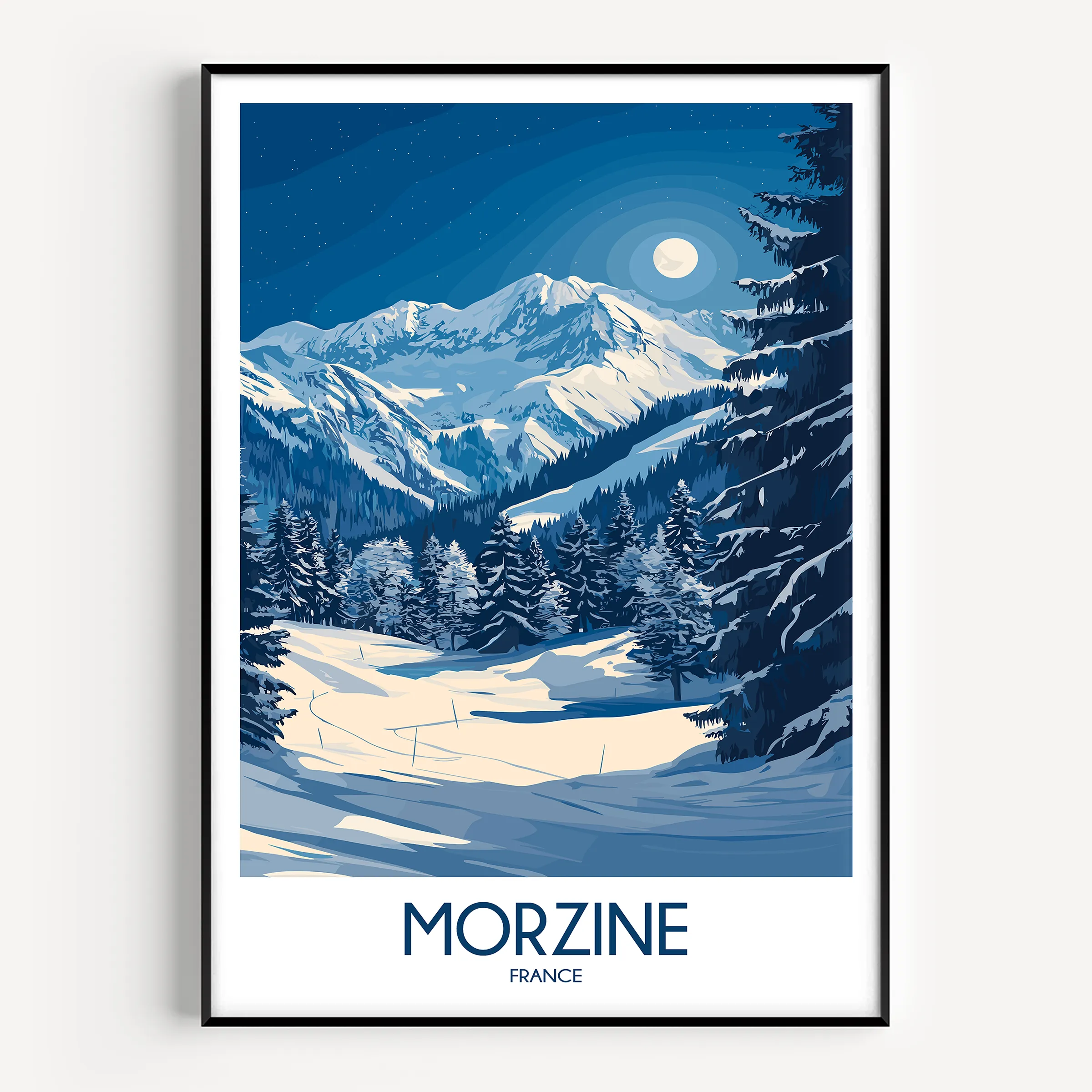 Morzine Retro Travel Illustration