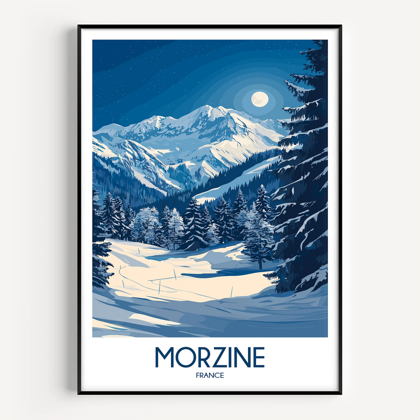 Morzine Retro Travel Illustration