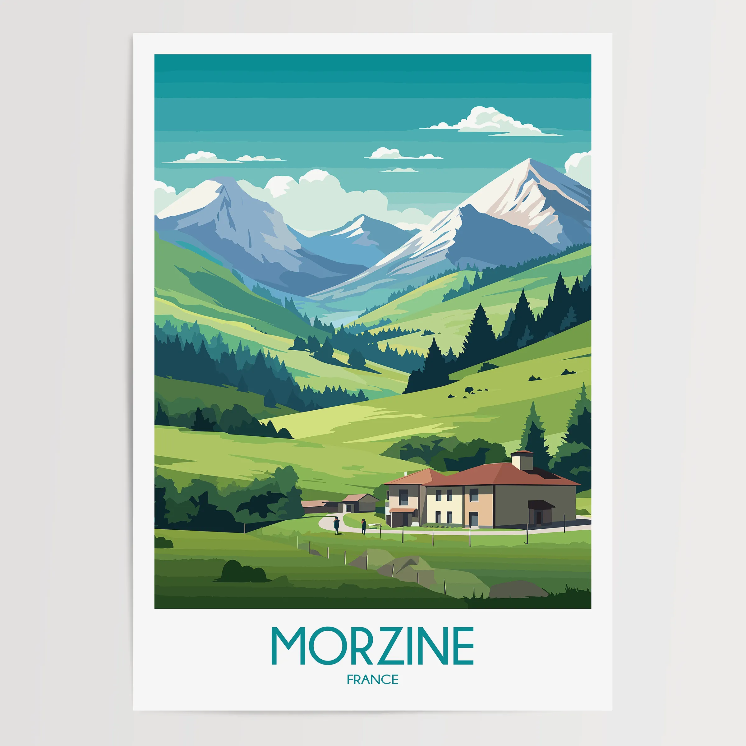 Morzine Souvenir Poster Print