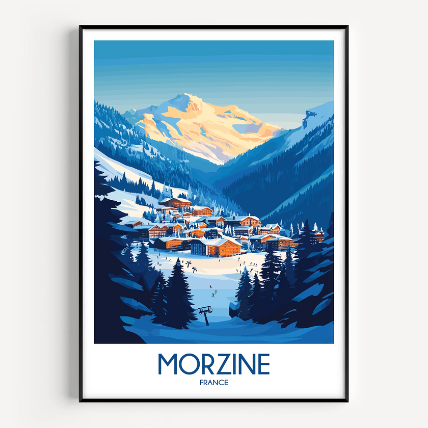 Morzine Vintage Style Print