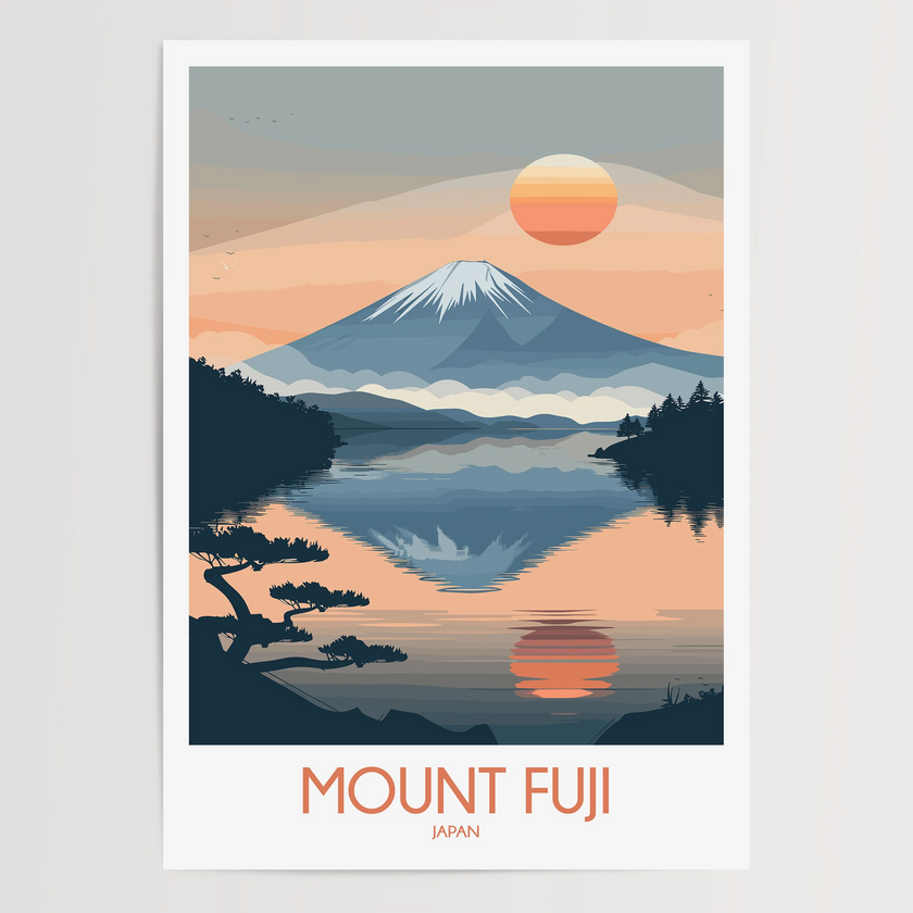 Mount Fuji Destination Art Gift