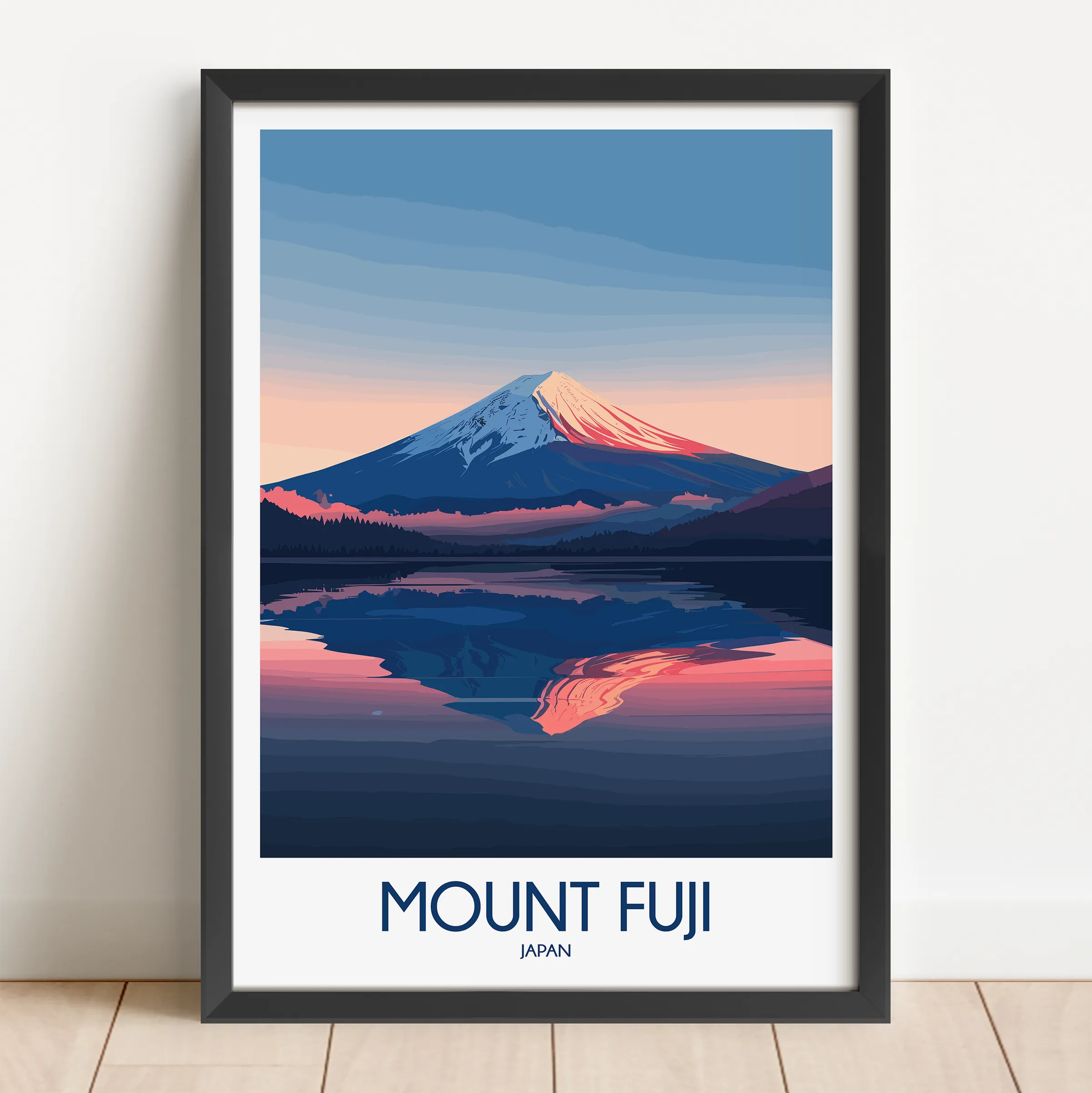 Mount Fuji Modern Travel Poster