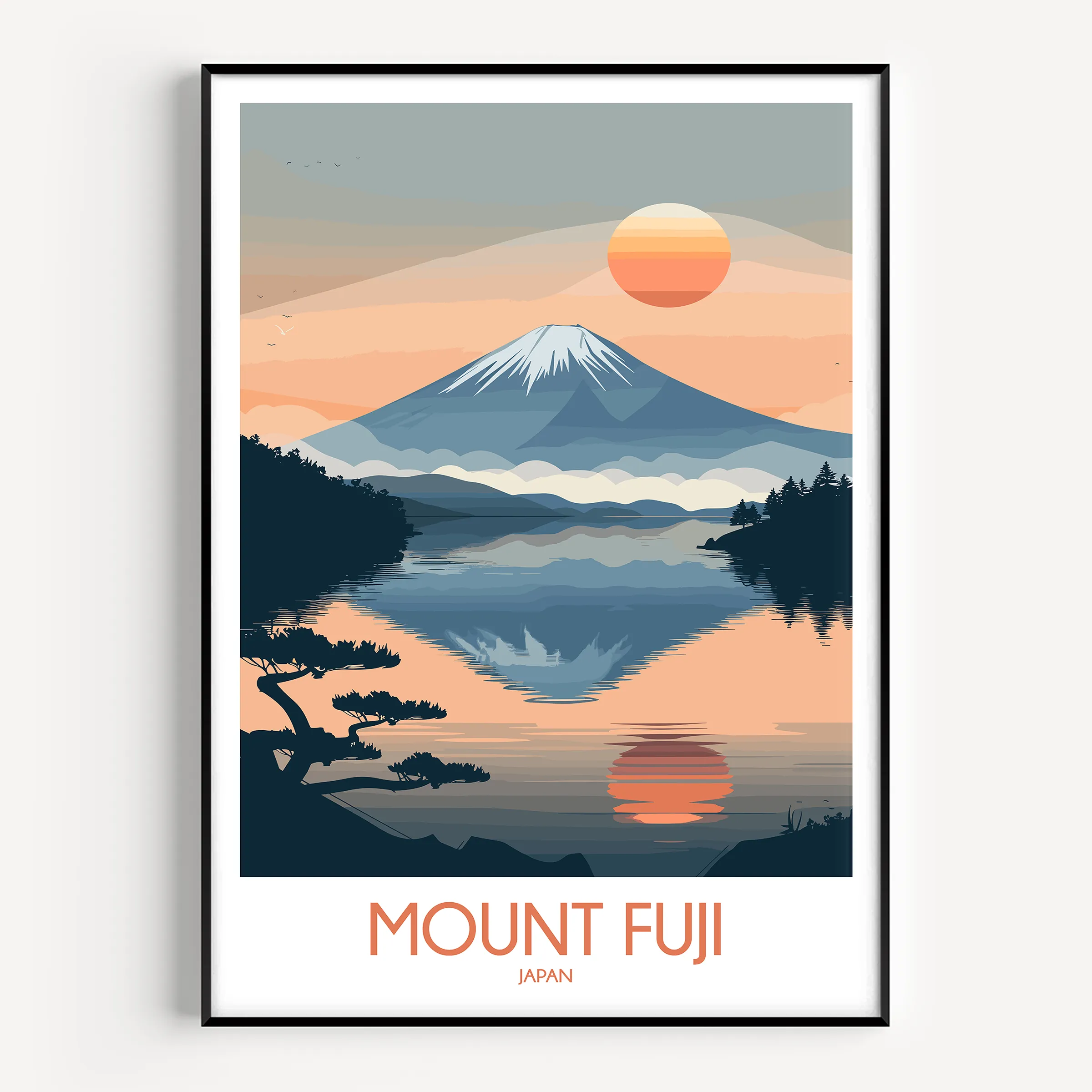 Mount Fuji Vintage Style Print
